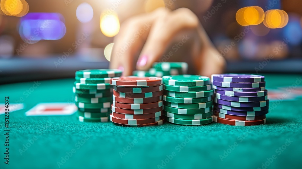 Poker player revealing an ace-king hand with stacked chips, symbolizing high-stakes gambling, risk, and the thrilling intensity of casino play, Generative AI Poker player revealing an ace-king hand with stacked chips, symbolizing high-stakes gambling, risk, and the thrilling intensity of casino play, Generative AI