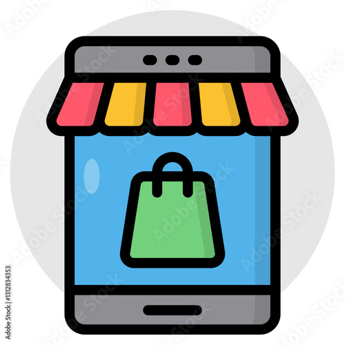 Perfect design icon of mobile shop