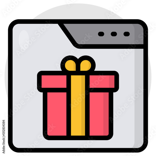 Premium download icon of online gift delivery 