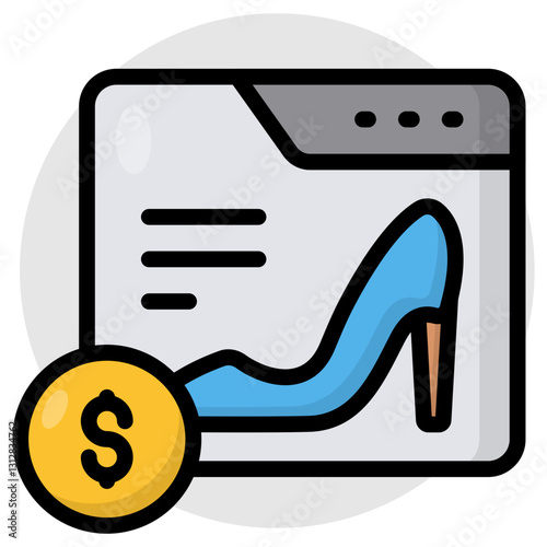 Unique design icon of buy heel 