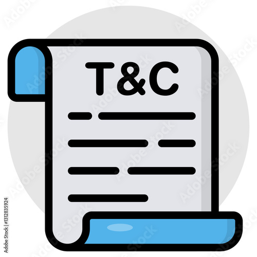 An icon design of terms and conditions 