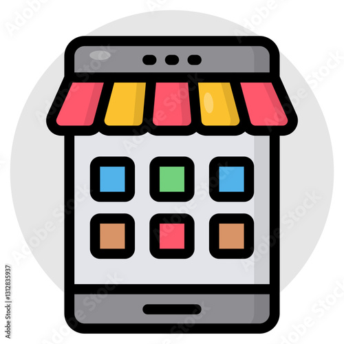 Perfect design icon of mobile shop