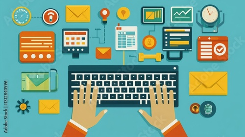 Data Entry Operator A vibrant workspace with digital tools.