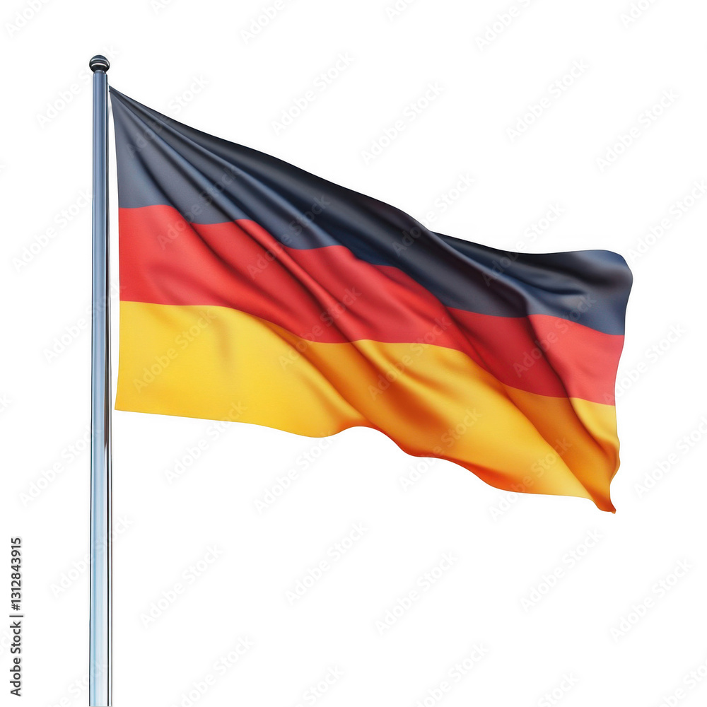 Obraz premium German flag on a white background