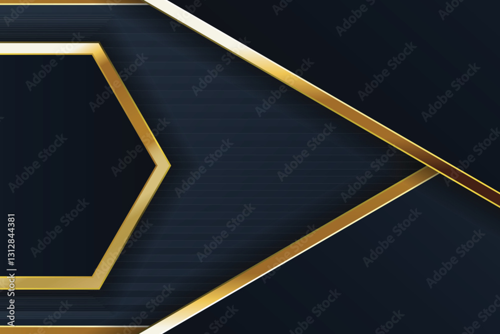 Abstract gold lines dark navy background design Abstract gold lines dark navy background design