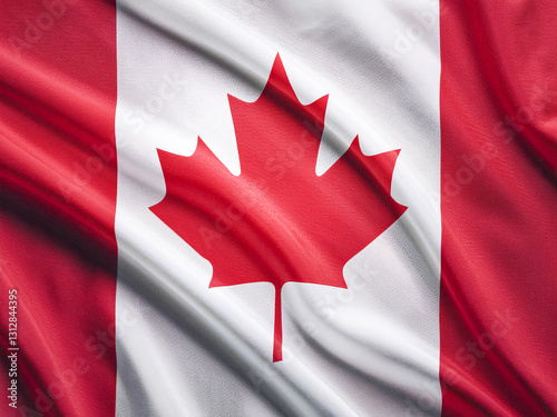 canada flag in the wind