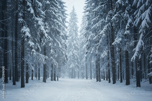 Wallpaper Mural A snow-covered forest after a fresh snowfall. Torontodigital.ca