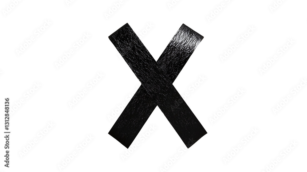 Obraz premium A Large White X On A Transparent Background, PNG