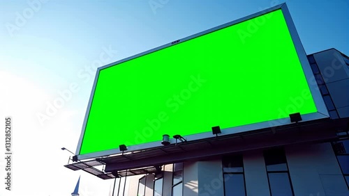Green Screen Billboard Mockup - Urban Advertising Display