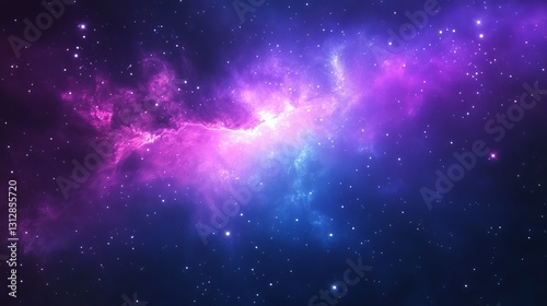 Illustration of cosmic nebula with vibrant colors, deep space and vast, high-resolution and artistic astrophotography