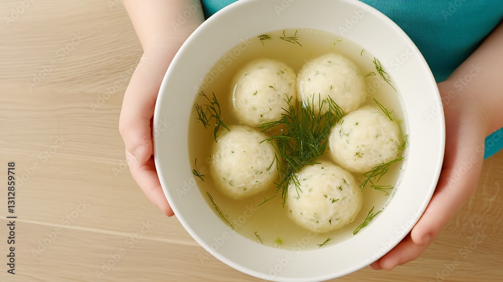 Delicious Homemade Matzah Ball Soup Family Meal