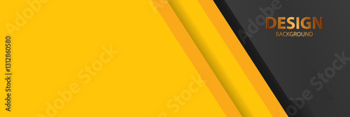 Abstract yellow black diagonal lines design background