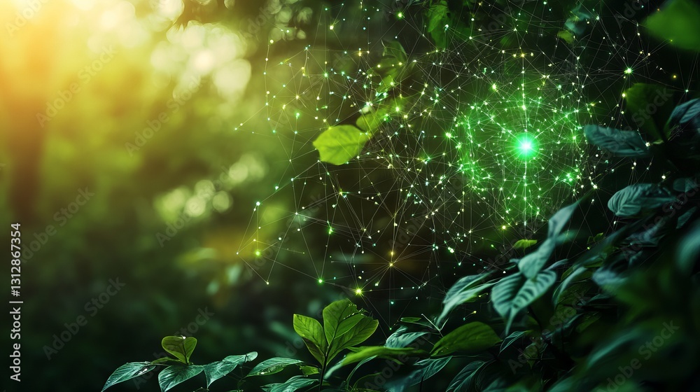 Luminous Green Nature Network Abstract Background Digital Art Eco Friendly Technology Shiny Green Leaves Environmental Conservation Sustainable Future Luminous Green Nature Network Abstract Background Digital Art Eco Friendly Technology Shiny Green Leaves Environmental Conservation Sustainable Future