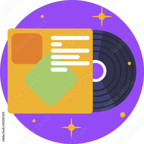 A classic vinyl record representing the roots of hip-hop music.