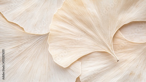 Nature close-up ginkgo biloba leaves botanical aesthetics serene environment soft textures
