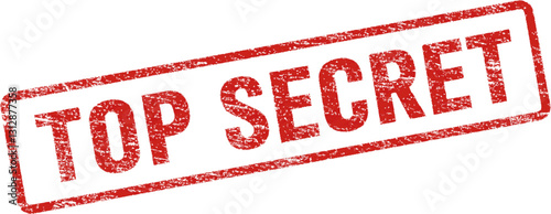 Top Secret red ink rubber stamp sign symbol grunge effect vector illustration 