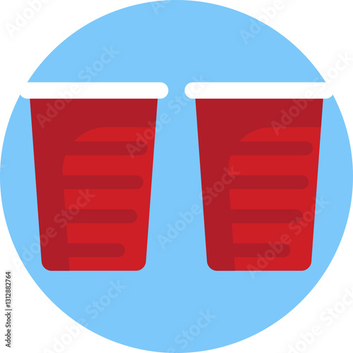 A pair of cups, perfect for enjoying beverages at a picnic.