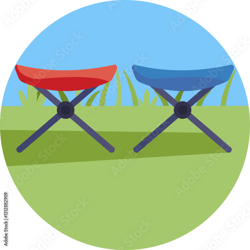 Comfortable seating for picnics, designed for easy setup and transport.