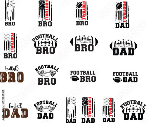 American Football, dad, mom, brother, ro, sis, sister, football player, tow three, coquette, bow, layared, custom name frame, font, alphabet, letters,  game day, numbers, varsity, grandma, grandpa