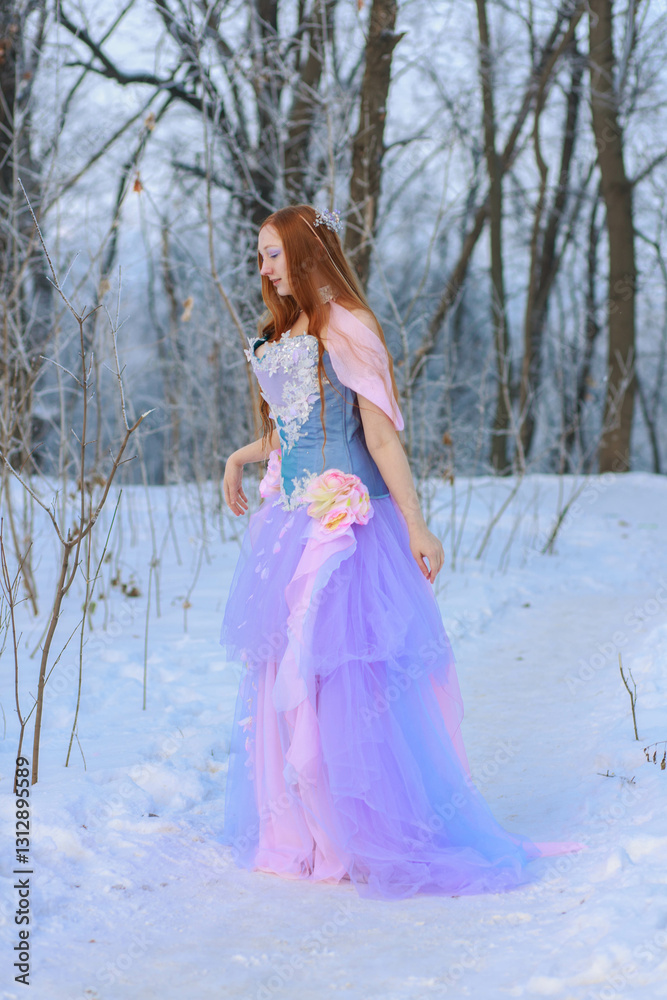 fairy woman in winter wonderland fairy woman in winter wonderland