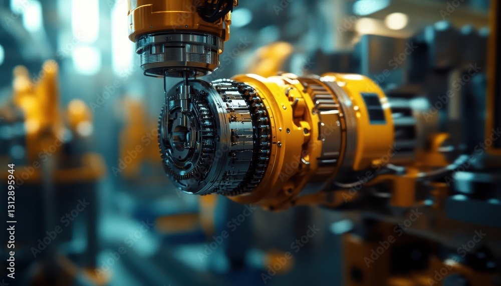An industrial automation system optimizing production through robotics and AI, Automation, Advanced and efficient An industrial automation system optimizing production through robotics and AI, Automation, Advanced and efficient