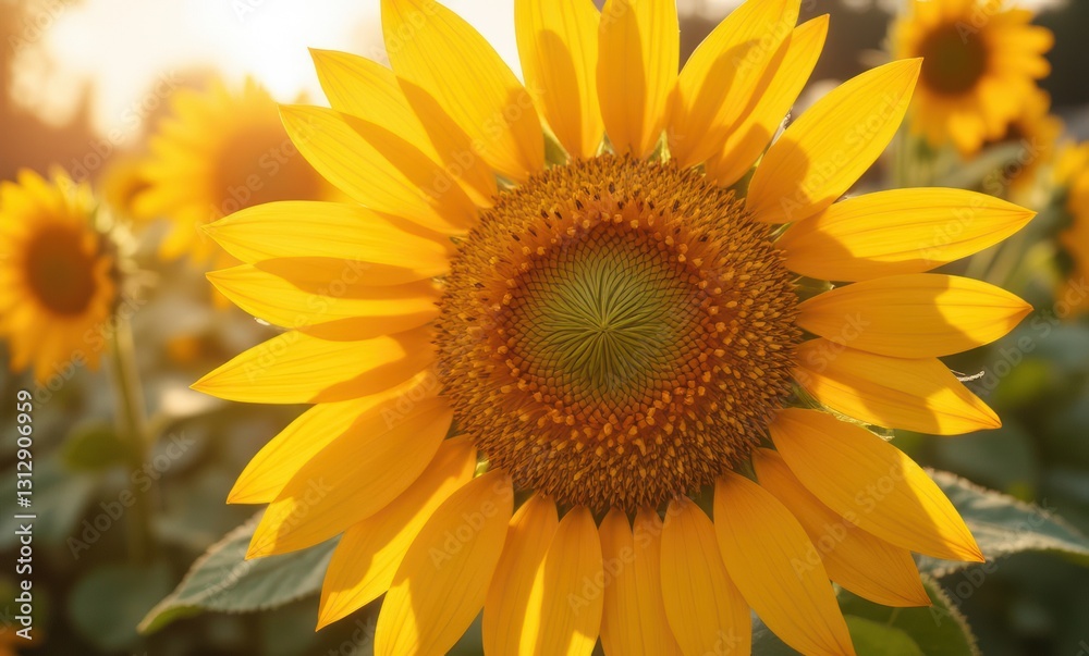 Close-up of vibrant yellow sunflower Close-up of vibrant yellow sunflower