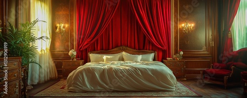 Elegant maroon silk satin curtain drapery creates a nice flowing decoration that is both sexy and rewarding, perfect for enhancing any celebration or special occasion.