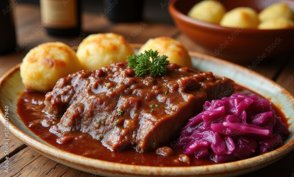 Savory meat dish with sides Savory meat dish with sides