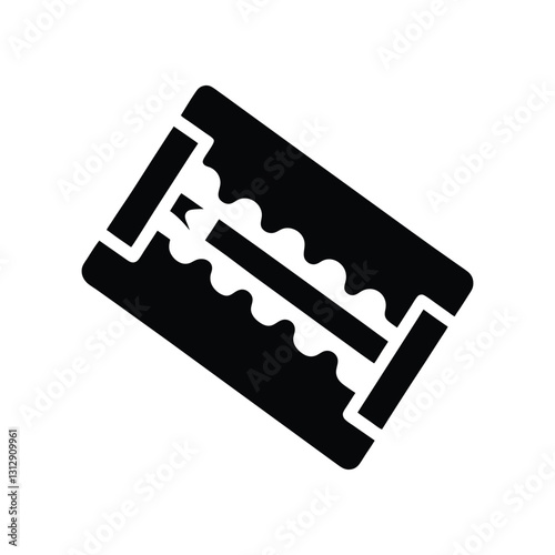 a flat illustration of a shaving blade
