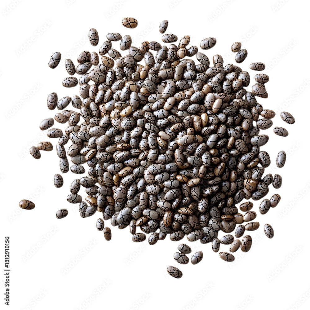 Chia seed with gelatinous texture isolated on transparent background Chia seed with gelatinous texture isolated on transparent background