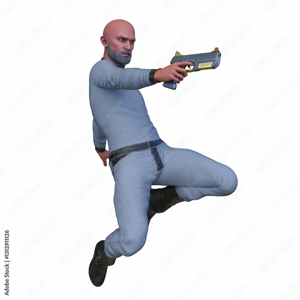 戦士　3DCGレンダリング