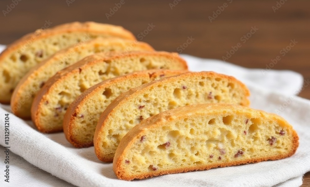 Delicious homemade almond biscotti slices Delicious homemade almond biscotti slices