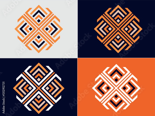 Logo-design geometric shapes abstract symbols