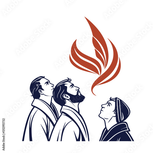 Pentecost concept vector illustration