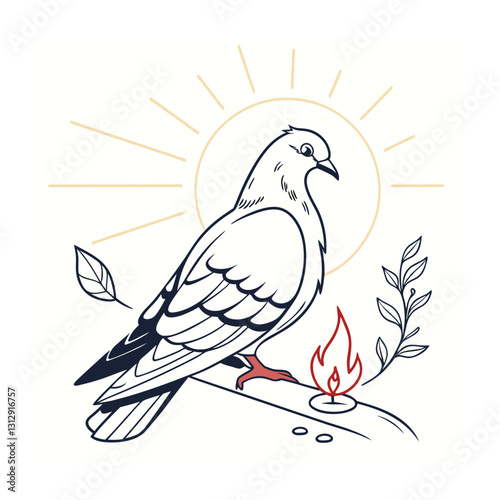 Pentecost concept vector illustration