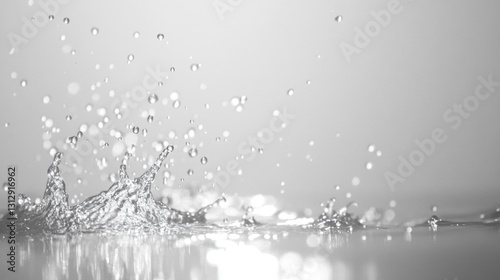Wallpaper Mural Dynamic water splash action in minimalist studio close-up visual concept image Torontodigital.ca