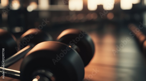 Adjustable Dumbbells with Matte Black Finish on Wooden Gym Floor