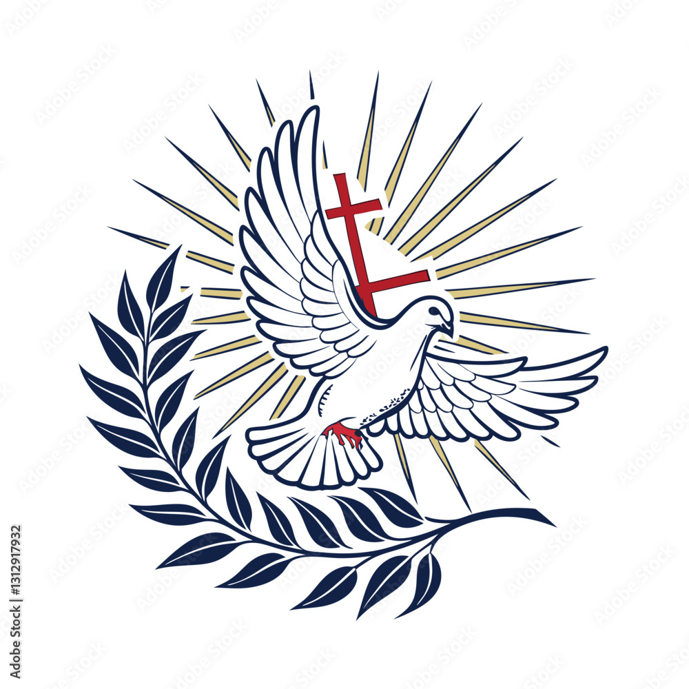 Obraz premium Pentecost concept vector illustration