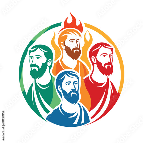 Pentecost concept vector illustration