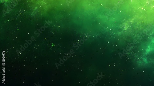 Abstract Green Nebula Space Background Texture
