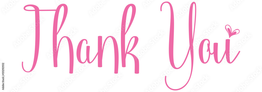 Obraz premium Thank You handwritten inscription. Hand drawn lettering. Thank You calligraphy. Thank you card. Vector illustration.