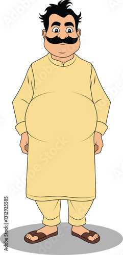 A indian Village man cartoon character design for 2d cartoon animation - male cartoon character design