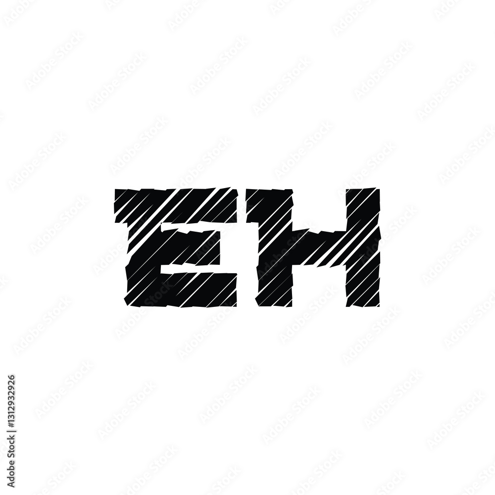 EH monogram logo design letter text name symbol monochrome logotype alphabet character simple logo EH monogram logo design letter text name symbol monochrome logotype alphabet character simple logo