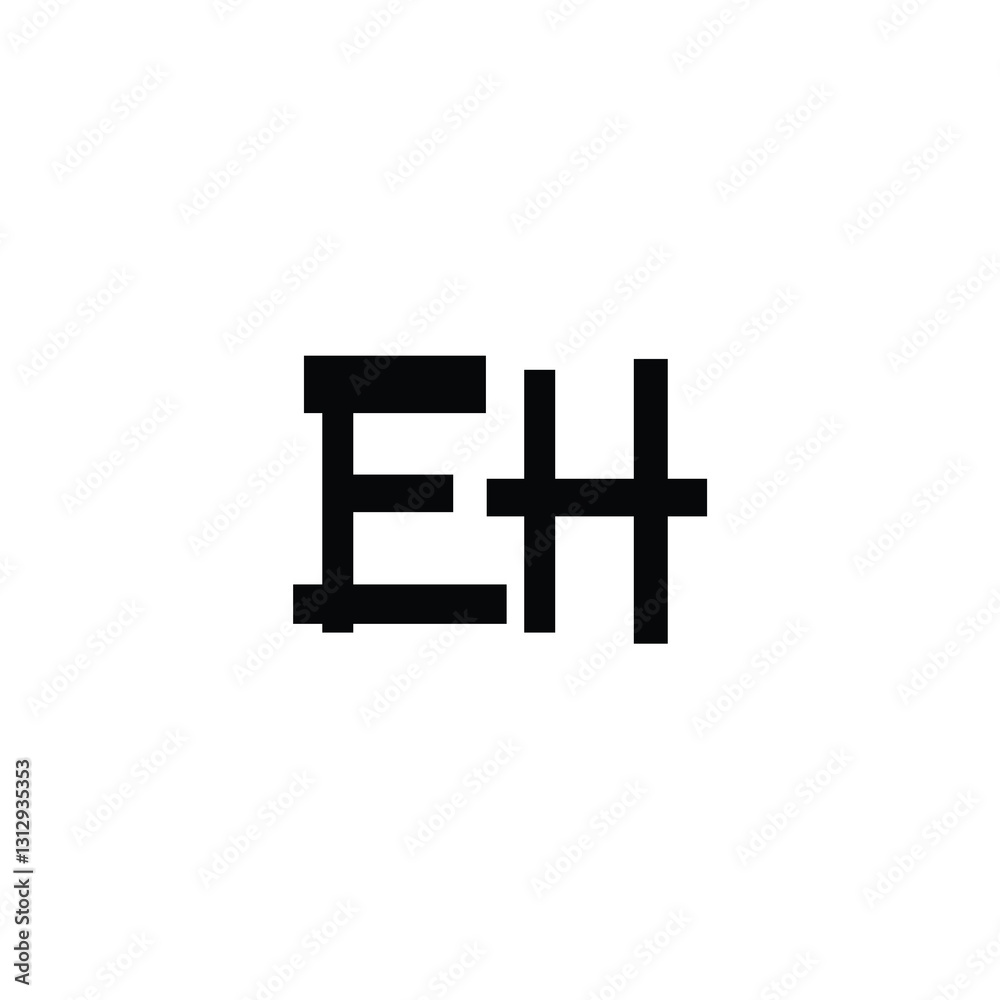 EH monogram logo design letter text name symbol monochrome logotype alphabet character simple logo EH monogram logo design letter text name symbol monochrome logotype alphabet character simple logo