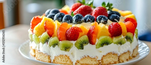 Professional summer fruits dessert image for culinary websites and publications