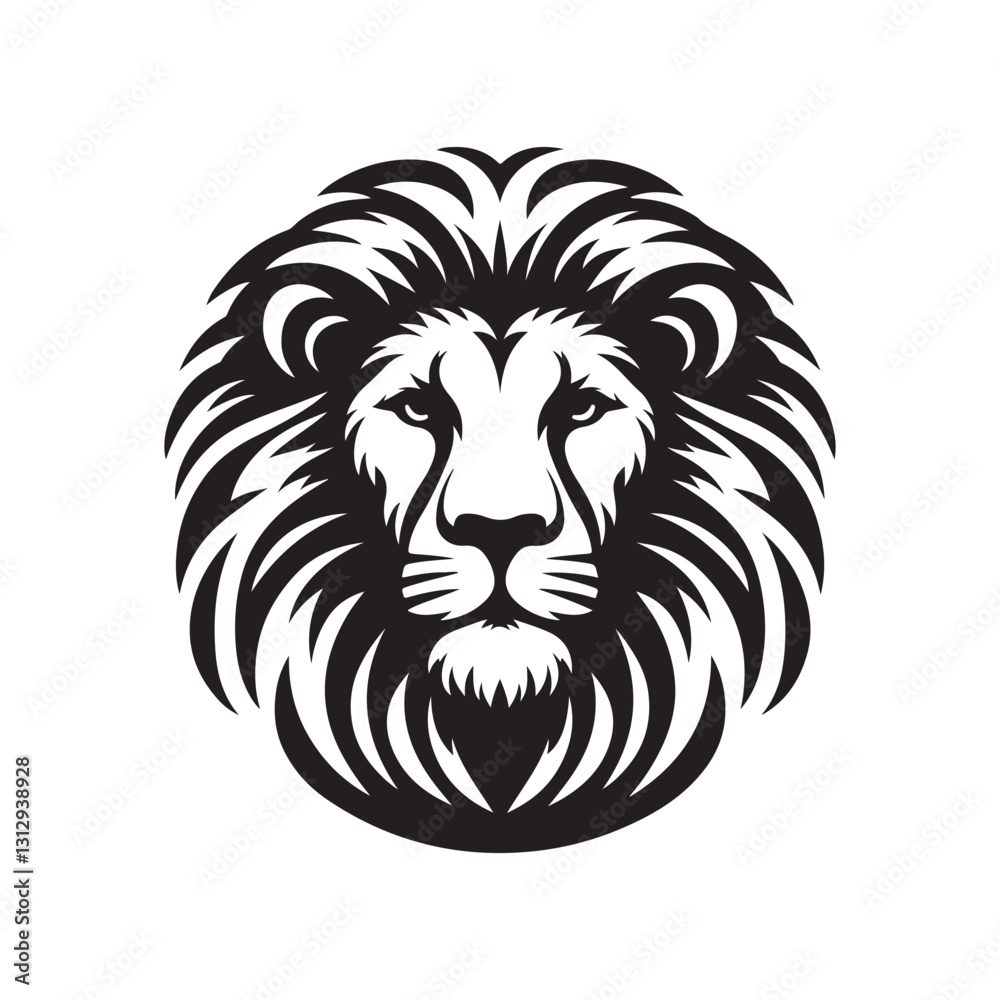 Obraz premium Lion Silhouette Vector Illustration