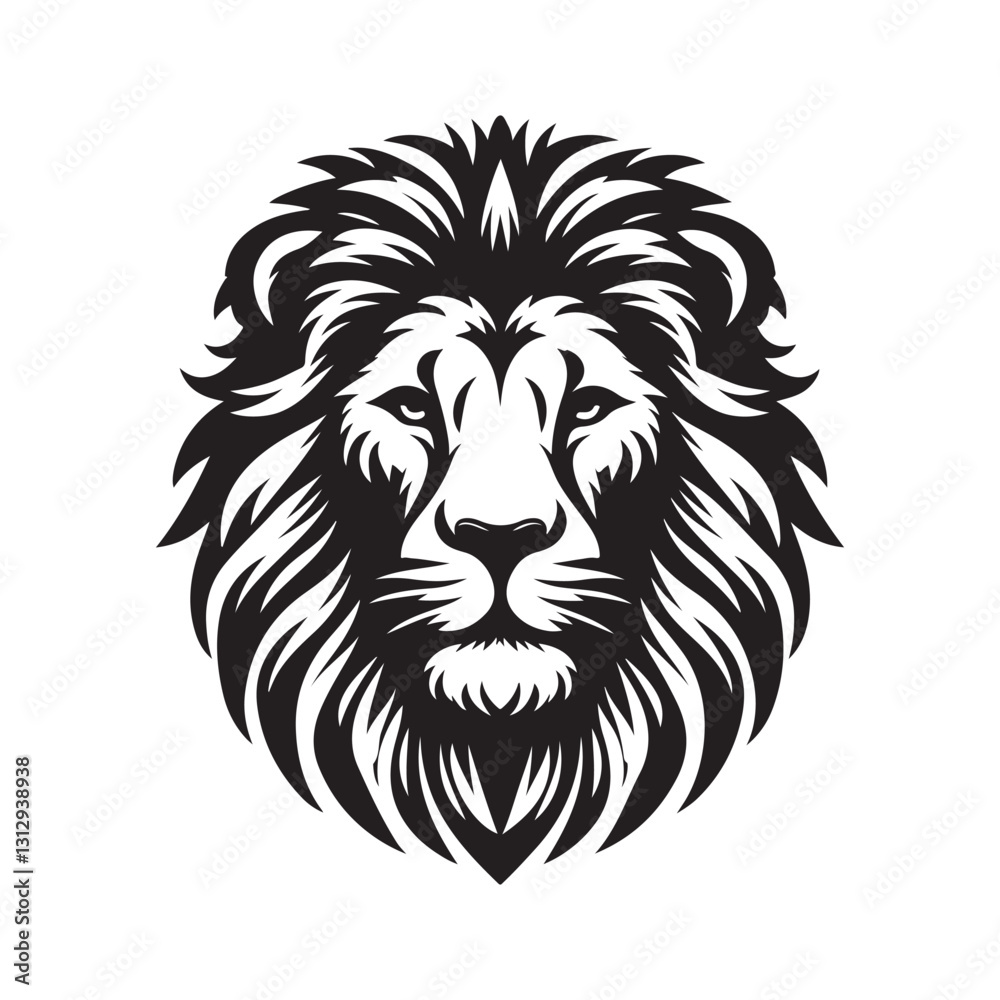 Fototapeta premium Lion Silhouette Vector Illustration