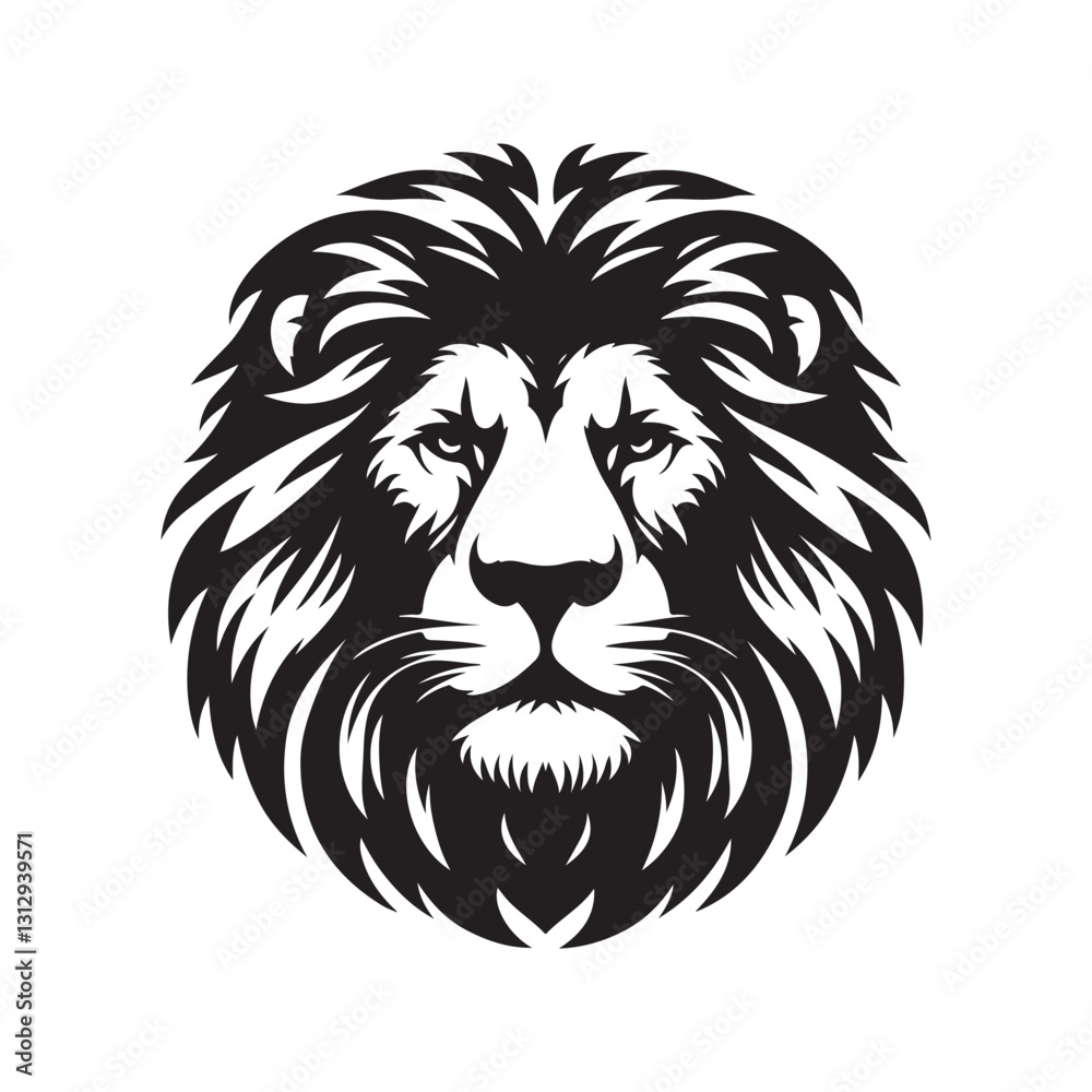 Obraz premium Lion Silhouette Vector Illustration