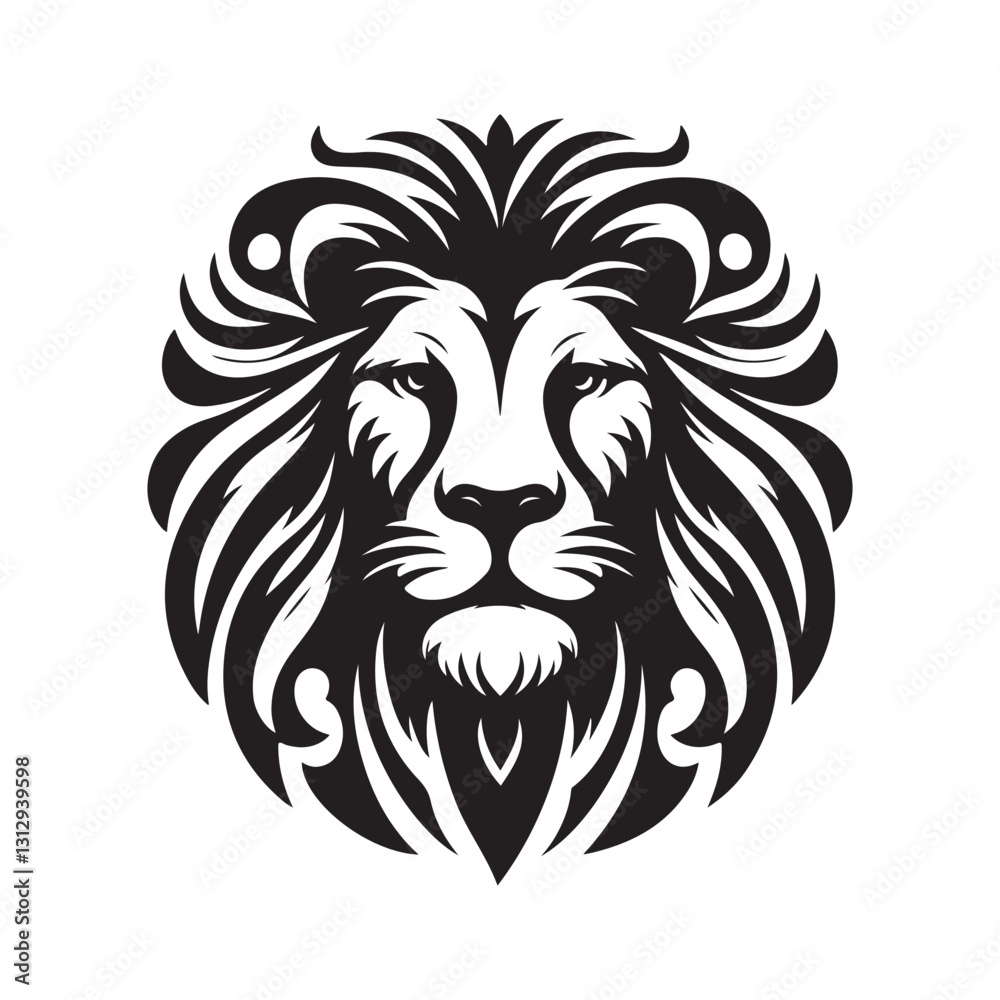 Fototapeta premium Lion Silhouette Vector Illustration
