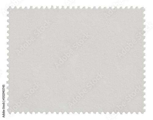 Obraz na płótnie Postage stamp with empty paper design space with texture on transparent background. w salonie